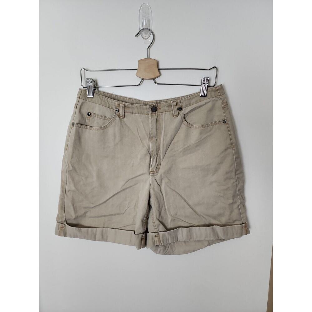 Liz Claiborne Vintage Women's Size 12p Khaki Shorts Cuffed High Waist (5)